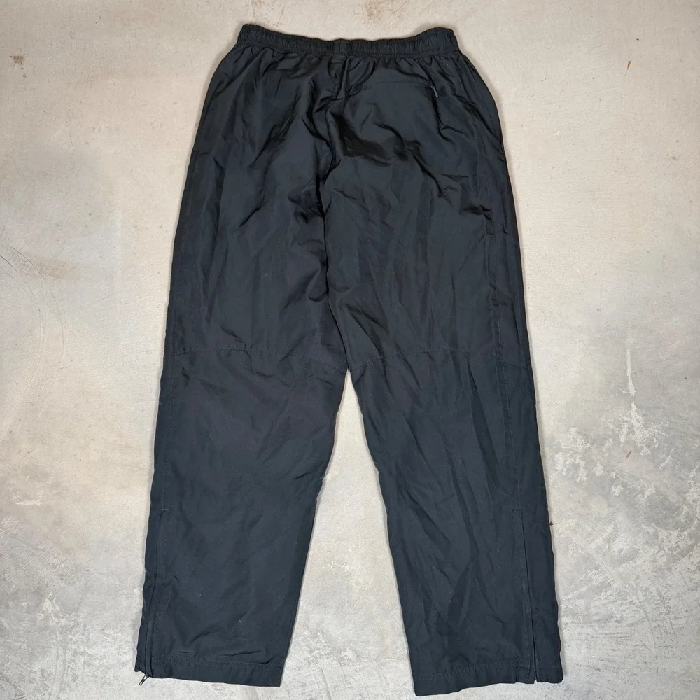 Nike Mens XL Black Mesh Lined Windbreaker Track Pants Ankle Zip Joggers